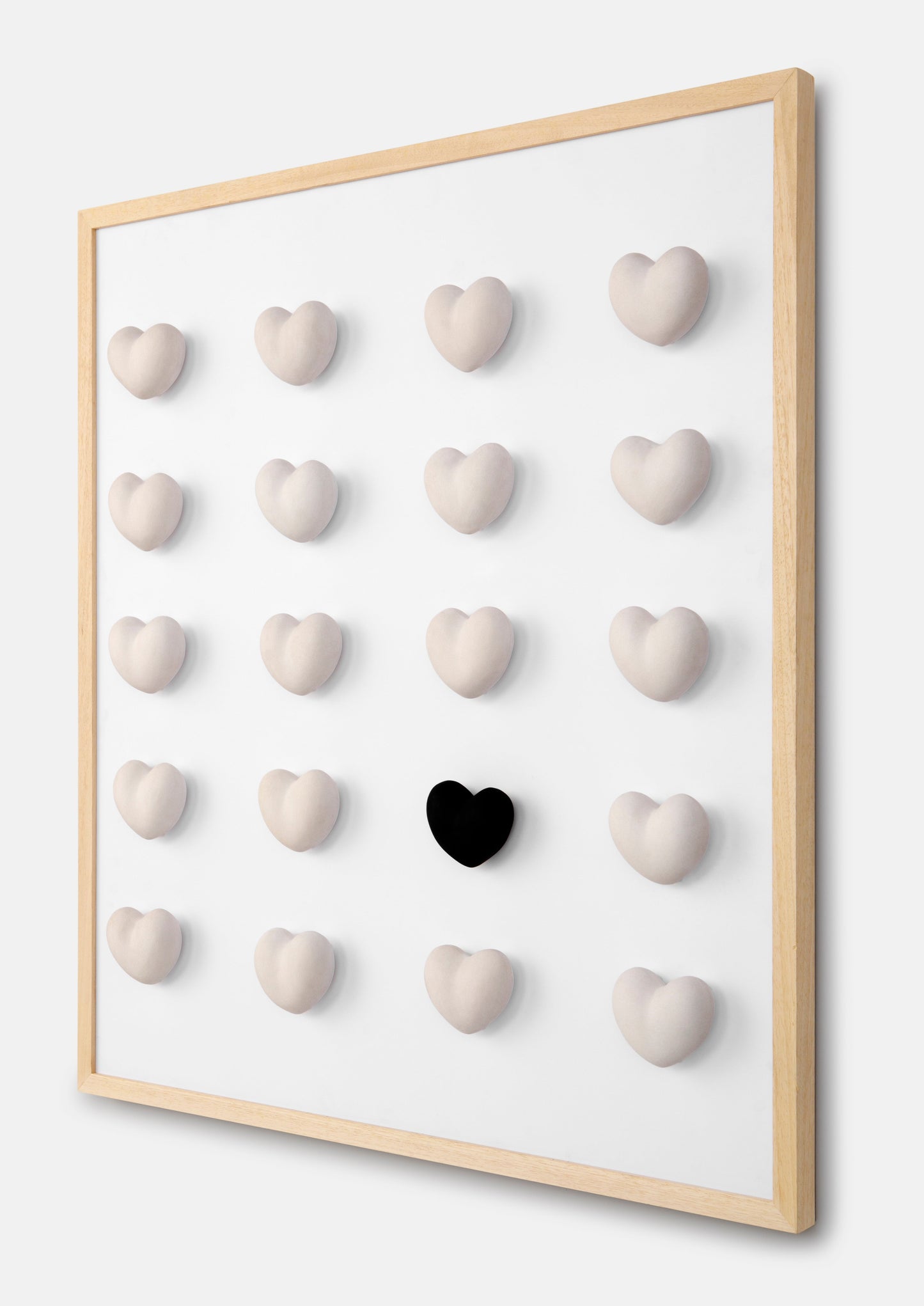 Heart Installation in White-Black