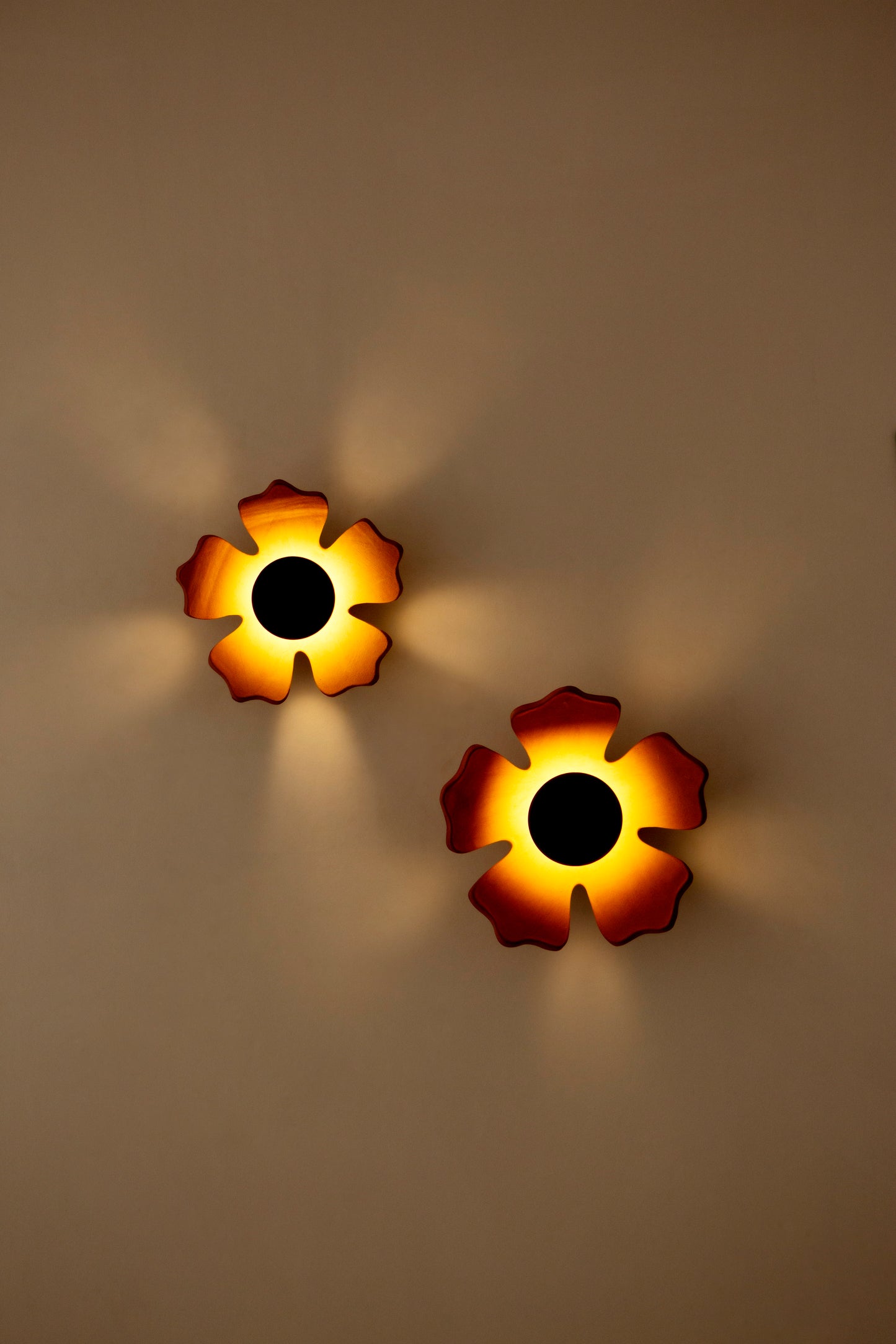 Terracotta Flower Wall Light