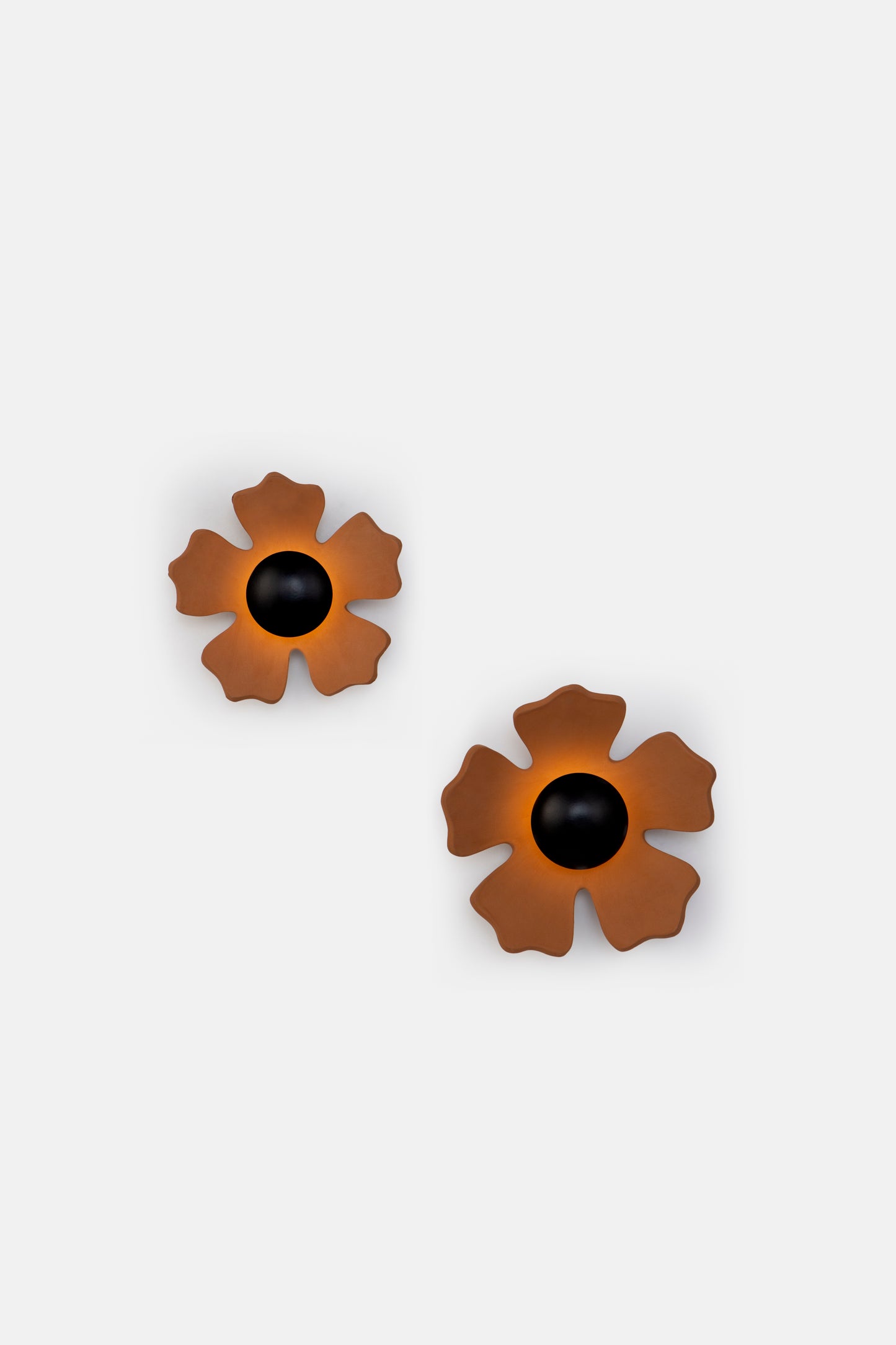 Terracotta Flower Wall Light