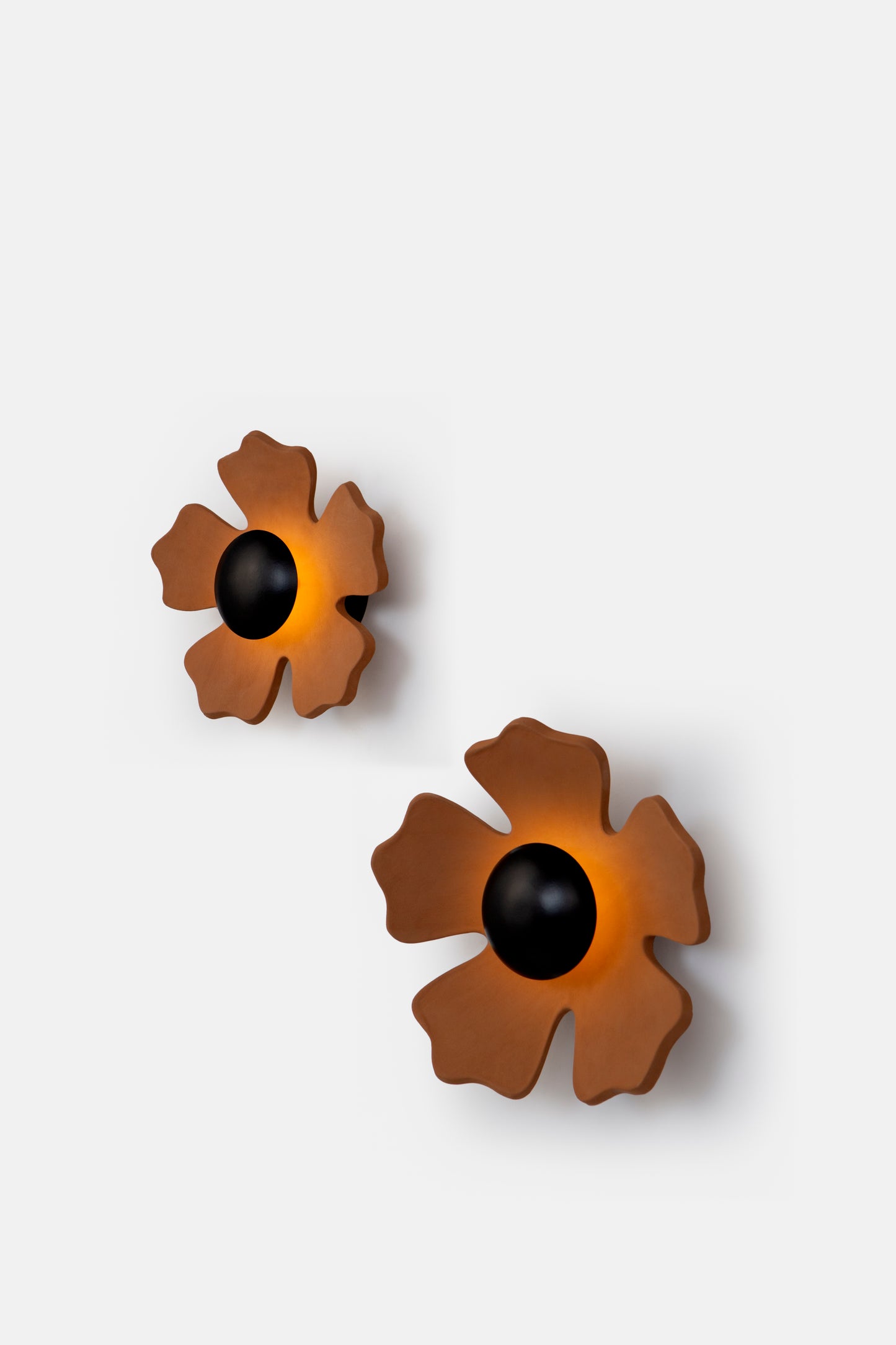 Terracotta Flower Wall Light