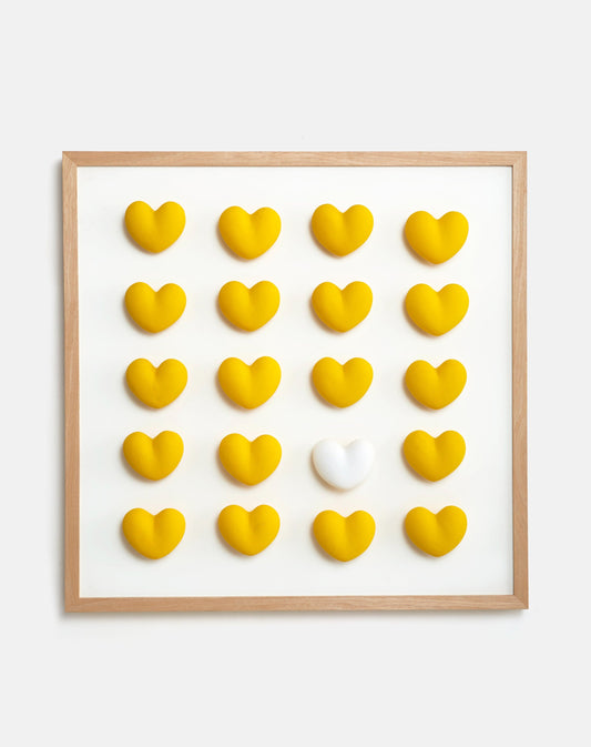 Heart Installation in Yellow